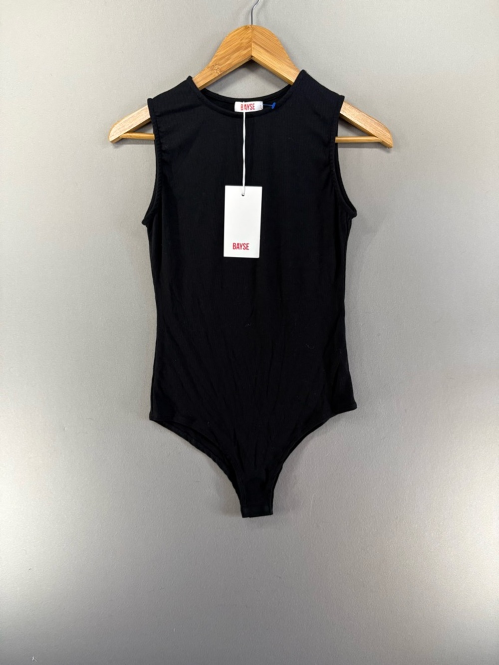 Bayse Brand Women Layla Bodysuit Black Size Large Sleeveless NWT Hot